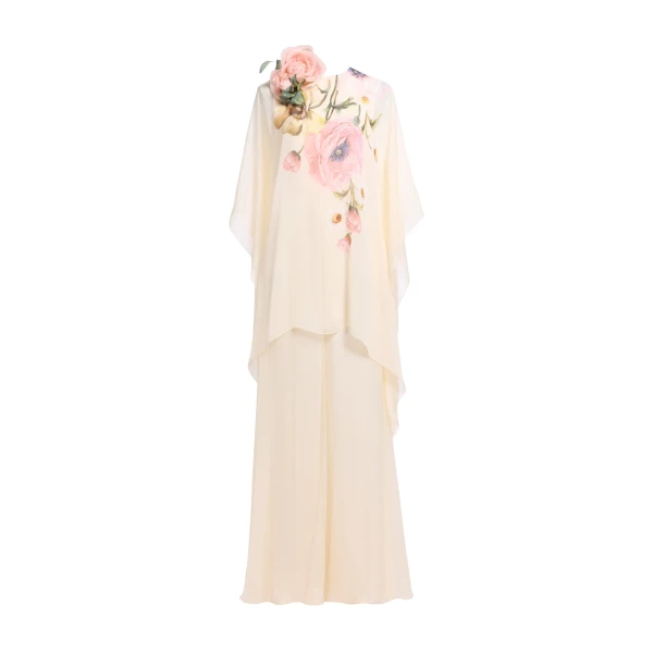 Elie Saab Printed Chiffon Jumpsuit