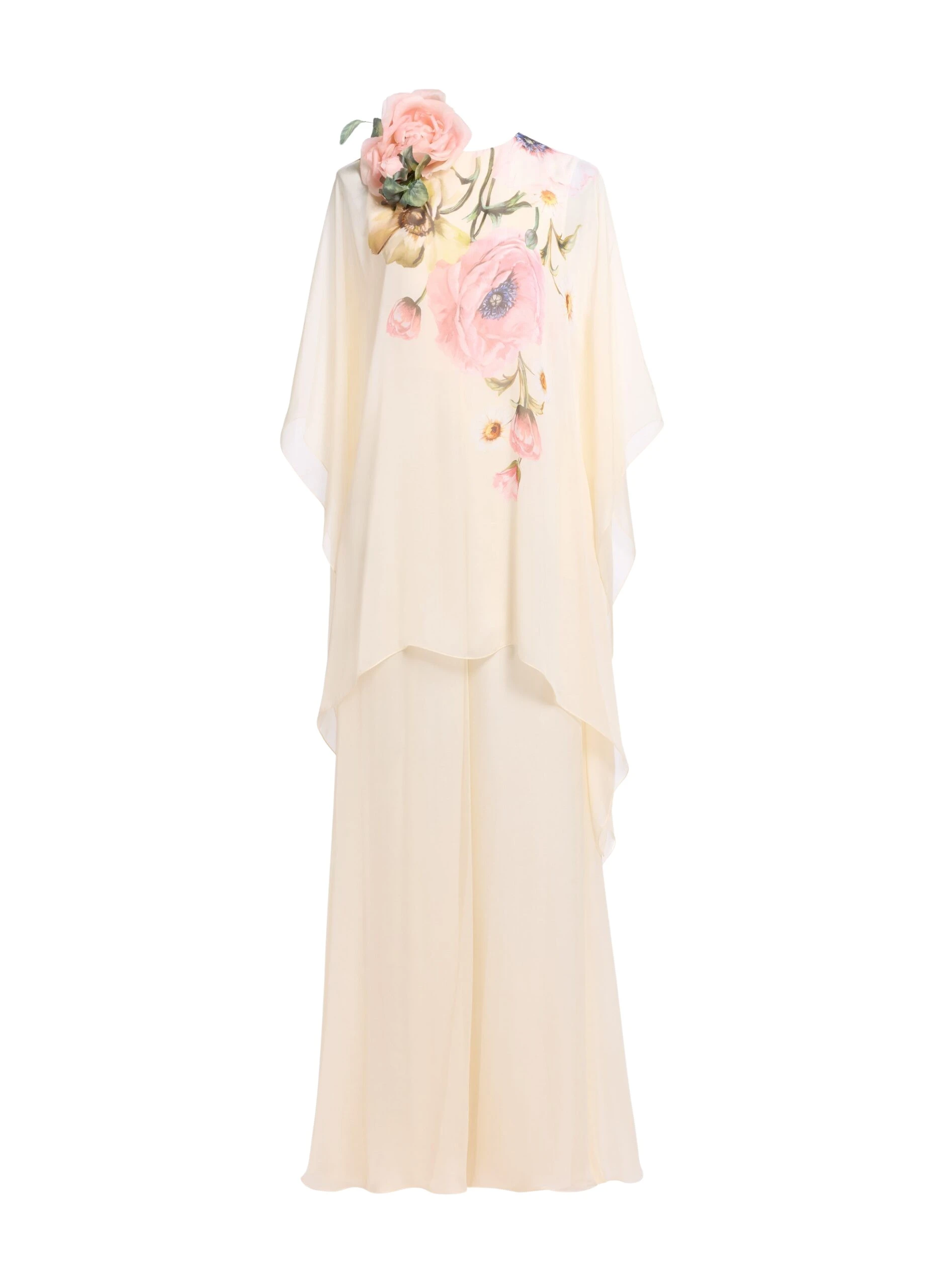 Elie Saab Printed Chiffon Jumpsuit