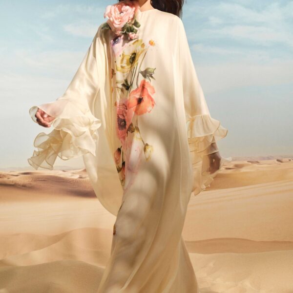 Elie Saab Printed Chiffon Kaftan, view 2