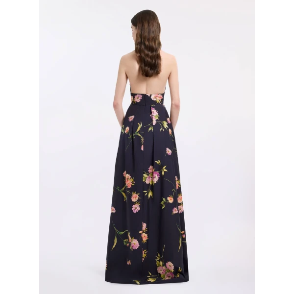 Elie Saab Printed Cotton Long Dress, view 3