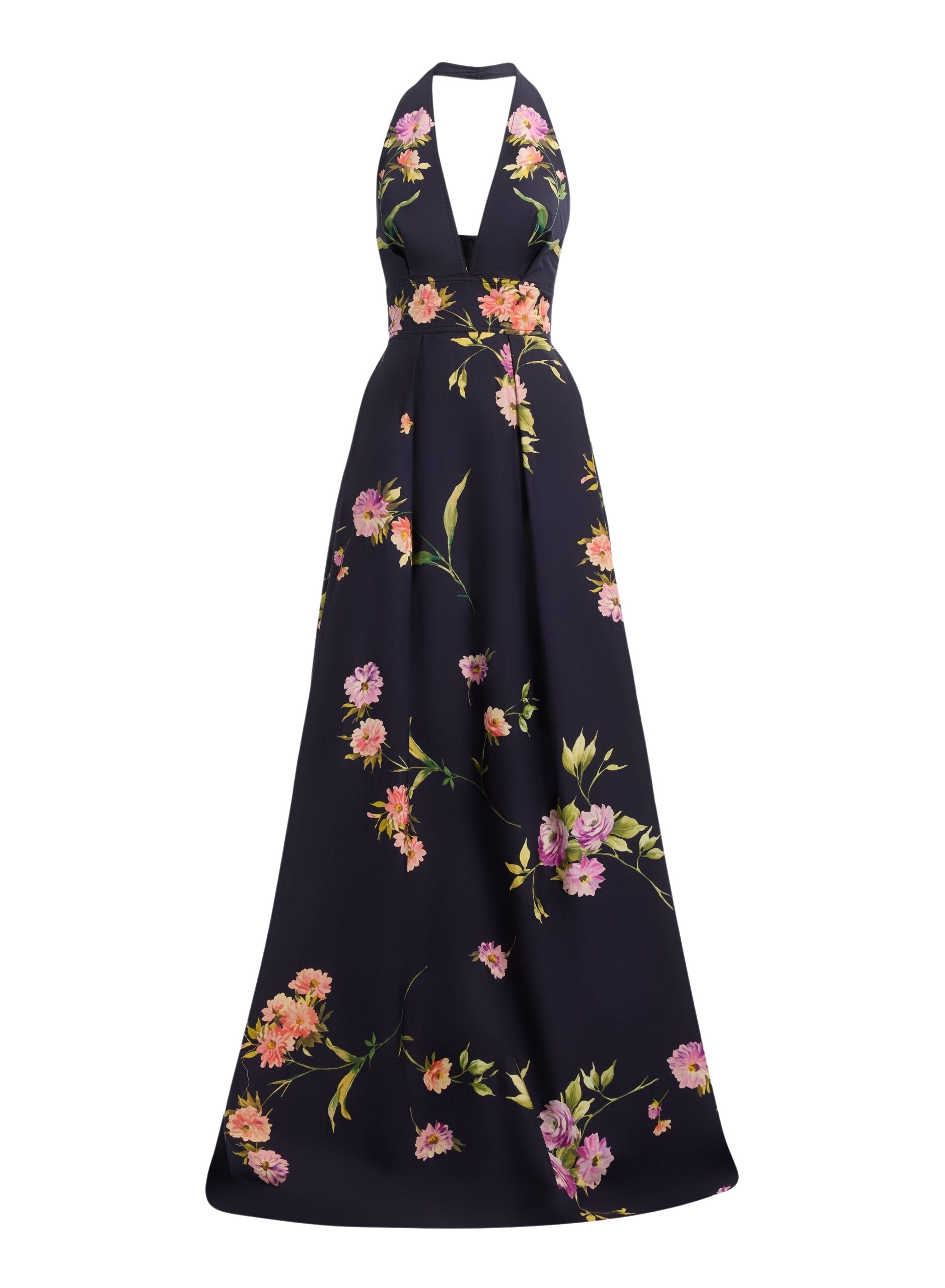 Elie Saab Printed Cotton Long Dress in Multicolour featuring  – Luxury Designer Fashion at Luxury Shoes .