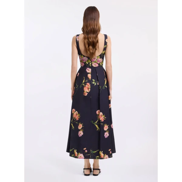 Elie Saab Printed Cotton Midi Dress, view 3