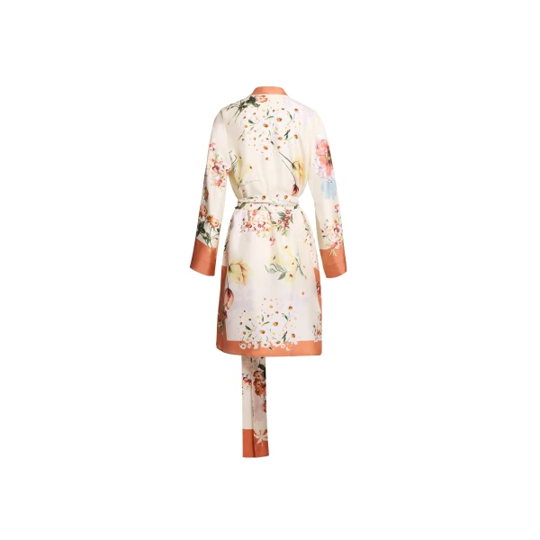Elie Saab Printed Twill Long Shirt, view 5