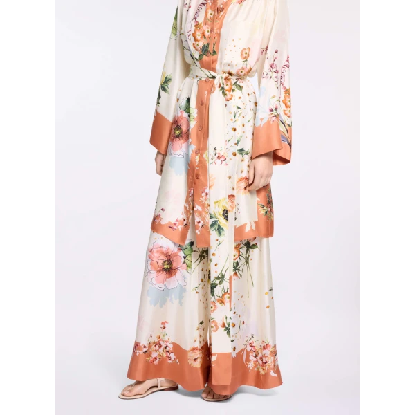 Elie Saab Printed Twill Pants, view 2