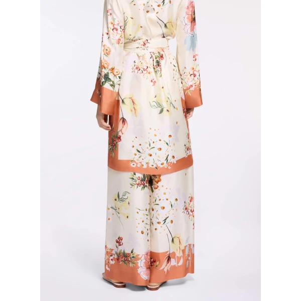 Elie Saab Printed Twill Pants, view 3