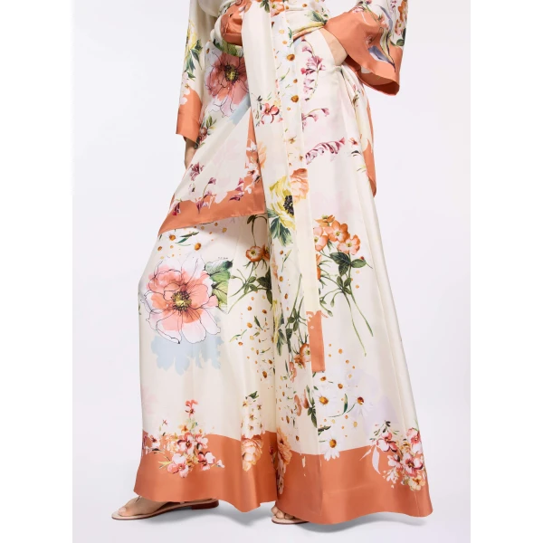 Elie Saab Printed Twill Pants, view 4