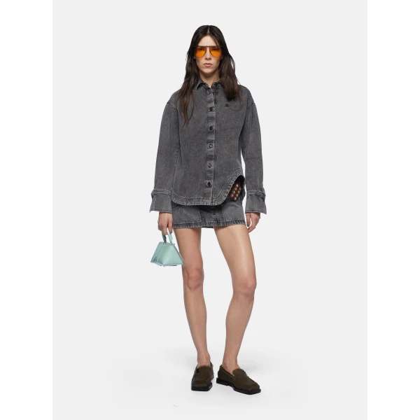 The Attico Eliza” black shirt, view 2