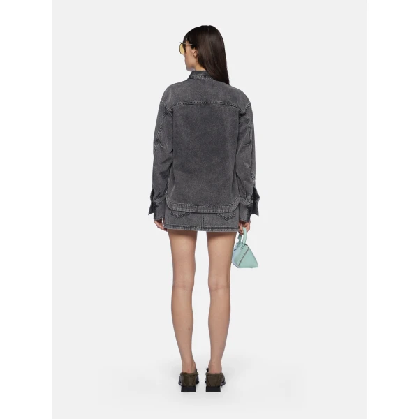 The Attico Eliza” black shirt, view 3