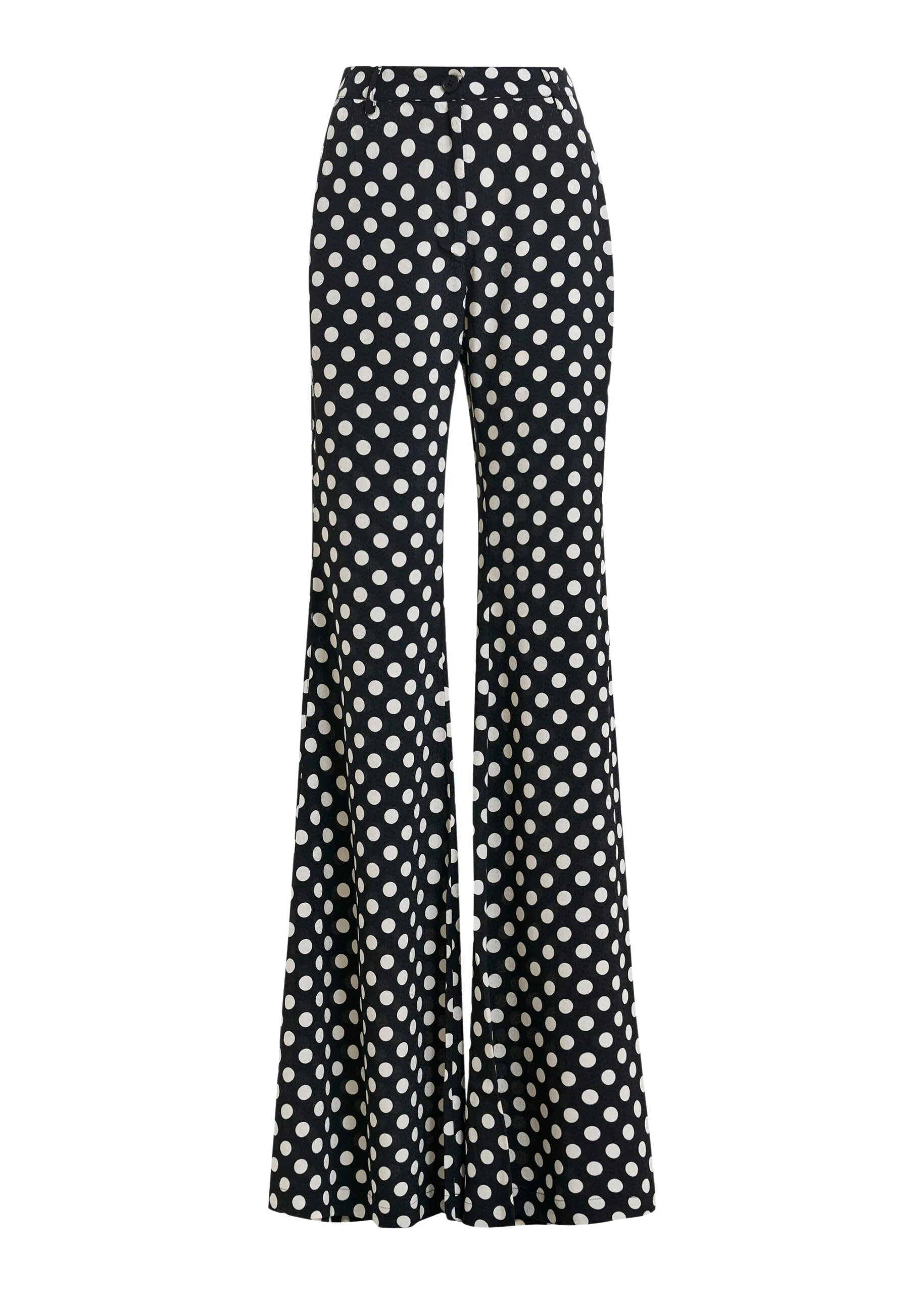Black and white polka-dot print