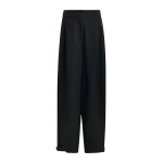 Essentiel Antwerp Black barrel-leg pants with twisted side seams