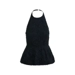 Essentiel-Antwerp-Black-floral-lace-halter-peplum-top-scaled74475_nobg Essentiel Antwerp Black floral lace halter peplum top