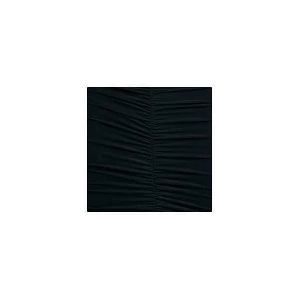 Essentiel Antwerp Black strapless maxi dress with sculpted ruching and a subtle cut-out detail, view 2