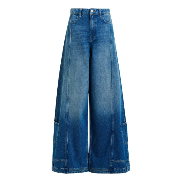 Essentiel Antwerp Blue flared leg cotton dual-panel jeans
