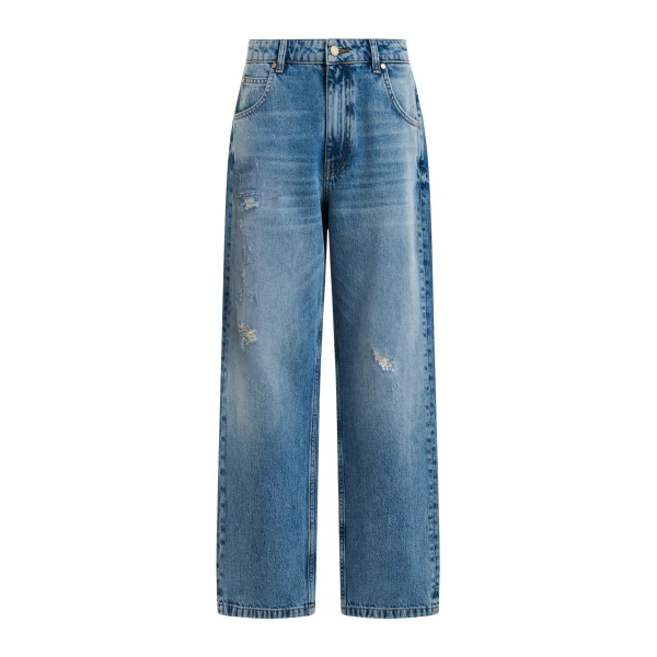 Essentiel Antwerp Blue organic cotton cropped boyfriend jeans