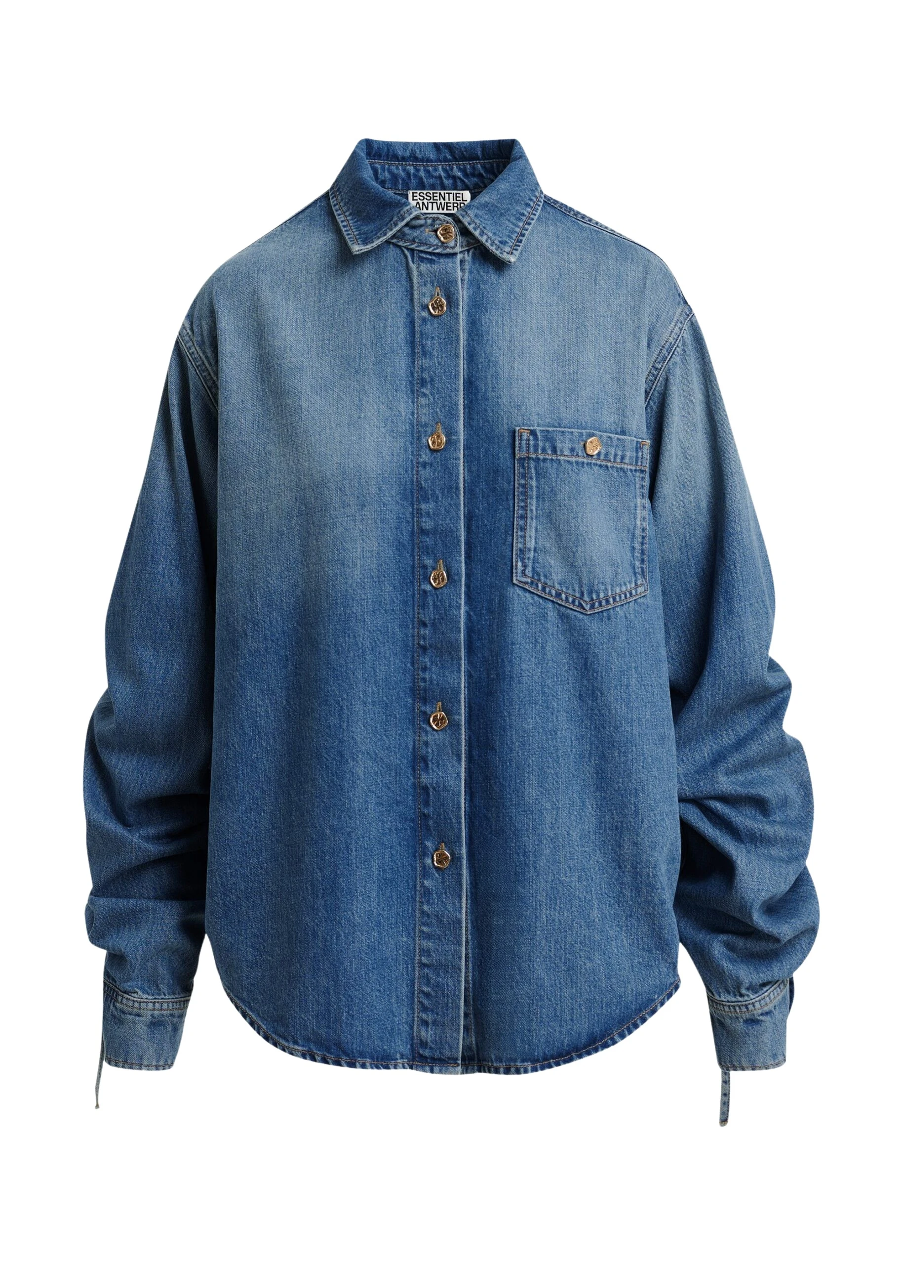 Essentiel-Antwerp-Blue-oversized-denim-shirt-with-sleeve-drawstrings-scaled80709_nobg Essentiel Antwerp Blue oversized denim shirt with sleeve drawstrings