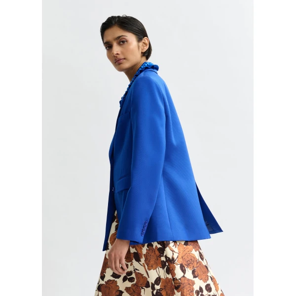 Essentiel Antwerp Blue single-breasted blazer, view 4
