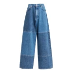 Essentiel Antwerp Blue wide-leg patchwork jeans