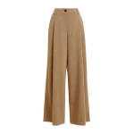 Essentiel Antwerp Brown and red checked wide-leg pants
