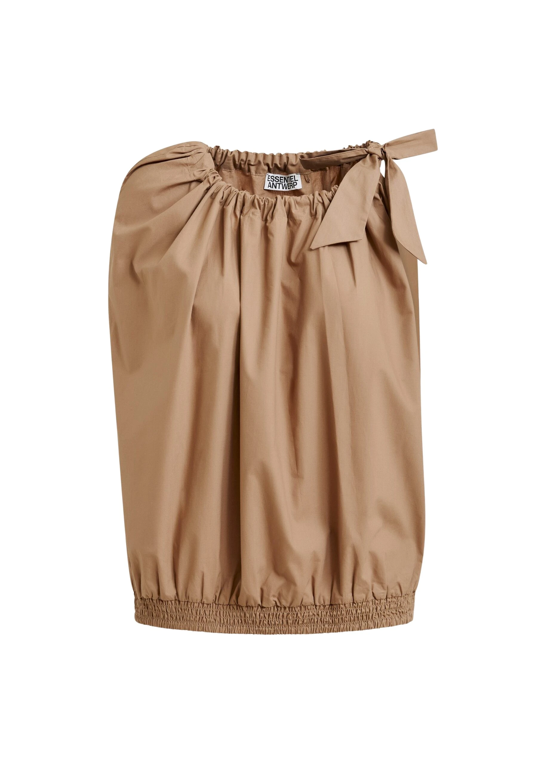 Essentiel-Antwerp-Brown-asymmetric-top-with-neck-tie-ribbon-scaled23925_nobg Essentiel Antwerp Brown asymmetric top with neck-tie ribbon