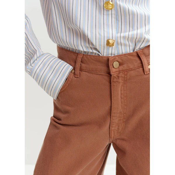 Essentiel Antwerp Brown barrel-leg jeans, view 3