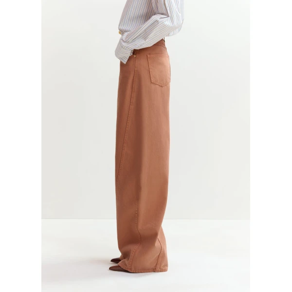 Essentiel Antwerp Brown barrel-leg jeans, view 4