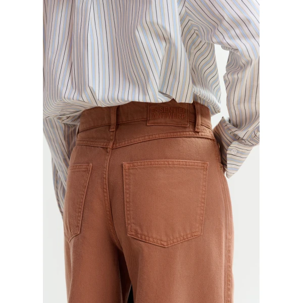 Essentiel Antwerp Brown barrel-leg jeans, view 6