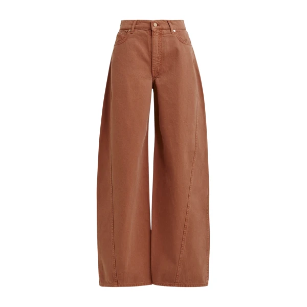 Essentiel Antwerp Brown barrel-leg jeans