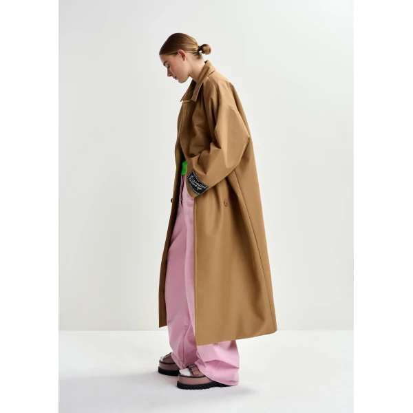 Essentiel Antwerp Brown oversized trenchcoat Coat, view 3