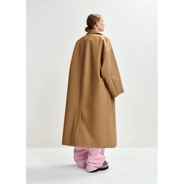 Essentiel Antwerp Brown oversized trenchcoat Coat, view 4