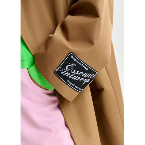 Essentiel Antwerp Brown oversized trenchcoat Coat, view 5