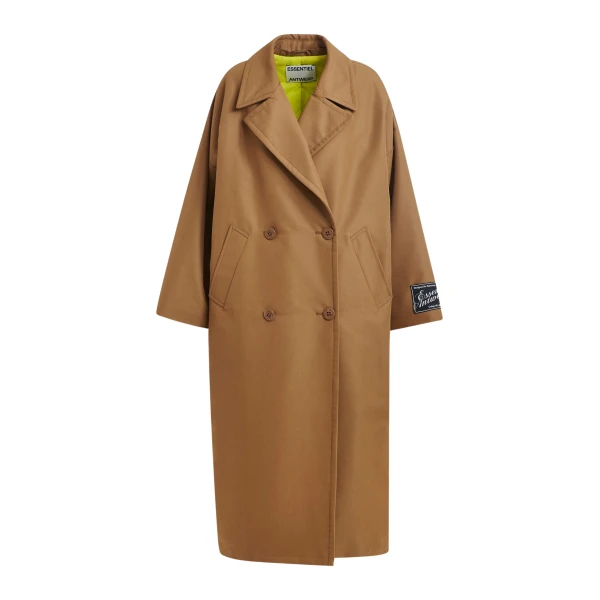 Essentiel Antwerp Brown oversized trenchcoat Coat