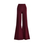 Essentiel Antwerp Burgundy flared pants with high-rise waist