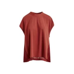 Essentiel Antwerp Burned orange cap-sleeve organic cotton T-shirt Top
