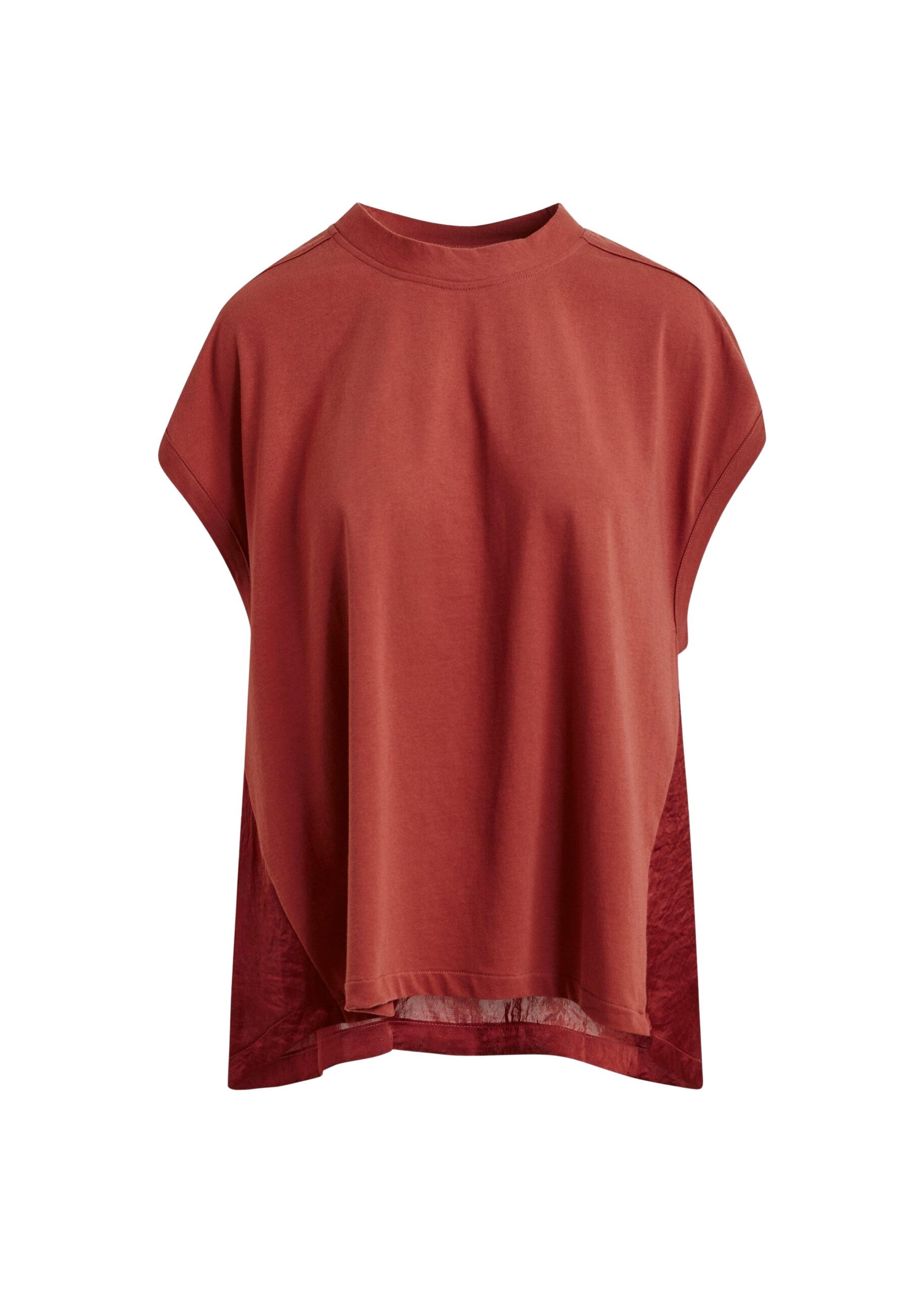 Burned orange cap-sleeve organic cotton T-shirt