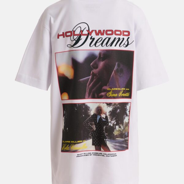 Essentiel Antwerp “Clare, To Be Considered” exclusive merch white cotton T-shirt Top, view 2