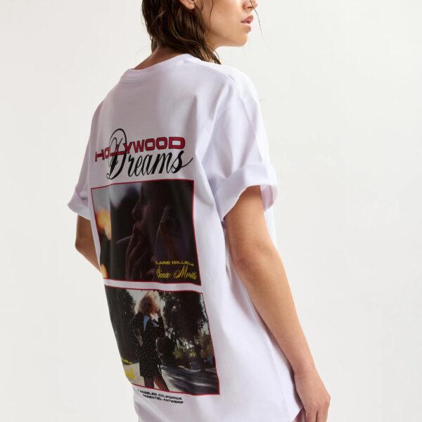 Essentiel Antwerp “Clare, To Be Considered” exclusive merch white cotton T-shirt Top, view 5