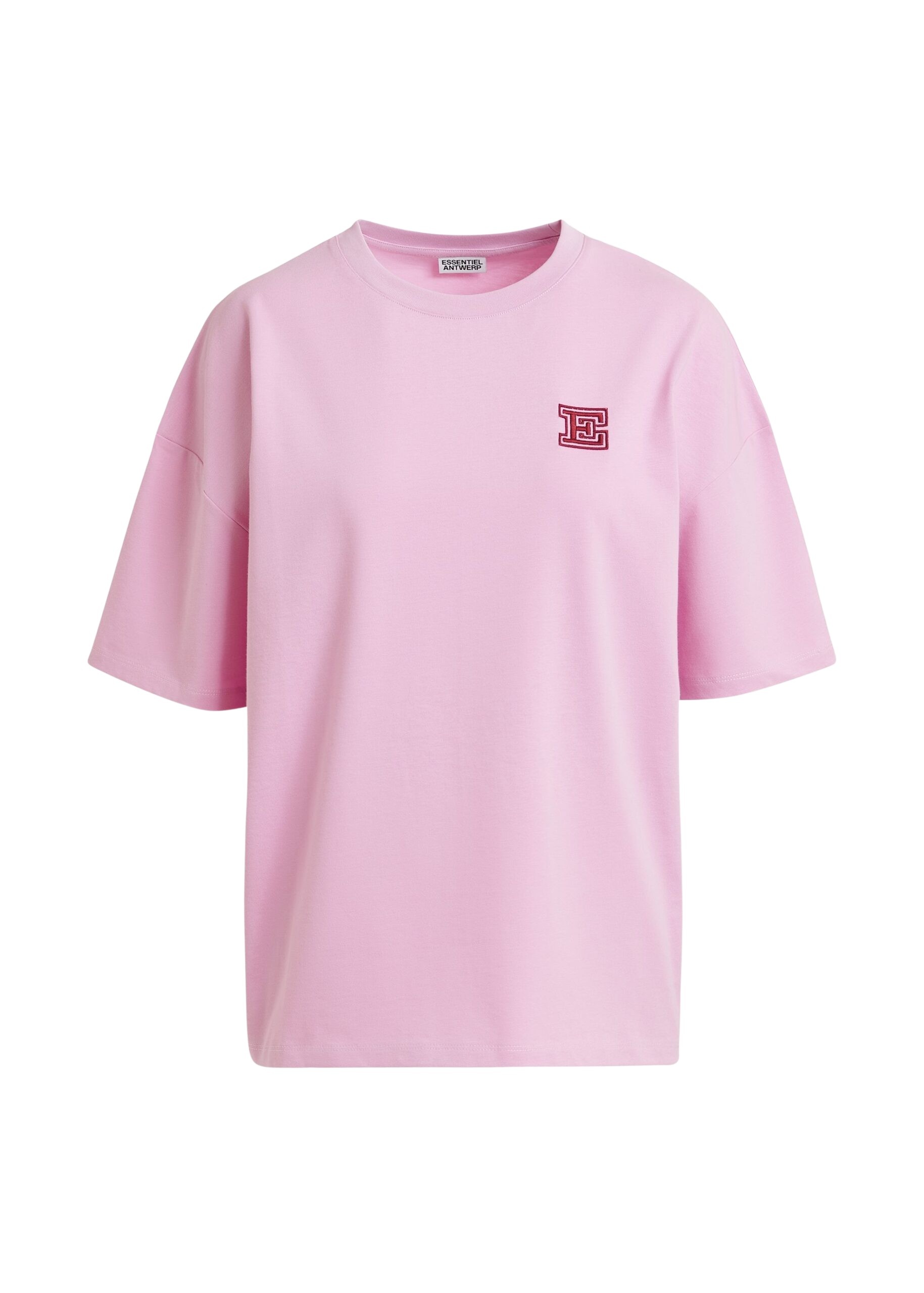 Cotton T-shirt with 'E' embroidery