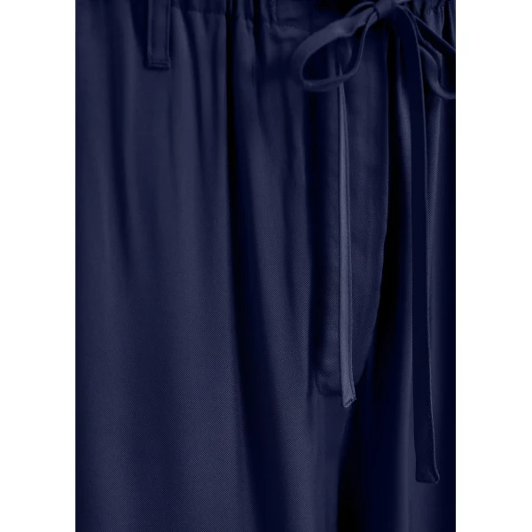 Essentiel Antwerp Dark blue relaxed-fit pants with drawstring, view 6
