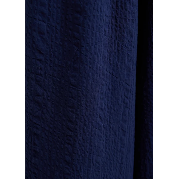 Essentiel Antwerp Dark blue wide-leg pants with contrast stitching, view 6