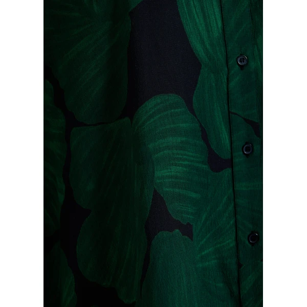 Essentiel Antwerp Dark green and black printed oversized shirt, view 6