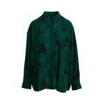 Essentiel Antwerp Dark green and black printed oversized shirt