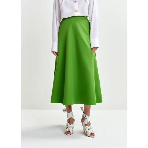 Essentiel Antwerp Green a-line skirt, view 3