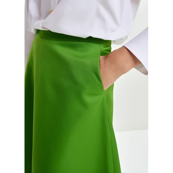 Essentiel Antwerp Green a-line skirt, view 6