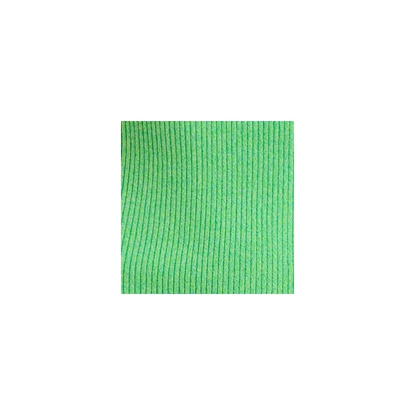 Essentiel Antwerp Green cotton-blend ribbed polo with rhinestone-encrusted buttons Top, view 2