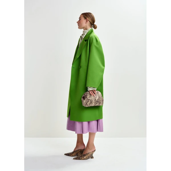 Essentiel Antwerp Green double-breasted coat, view 3