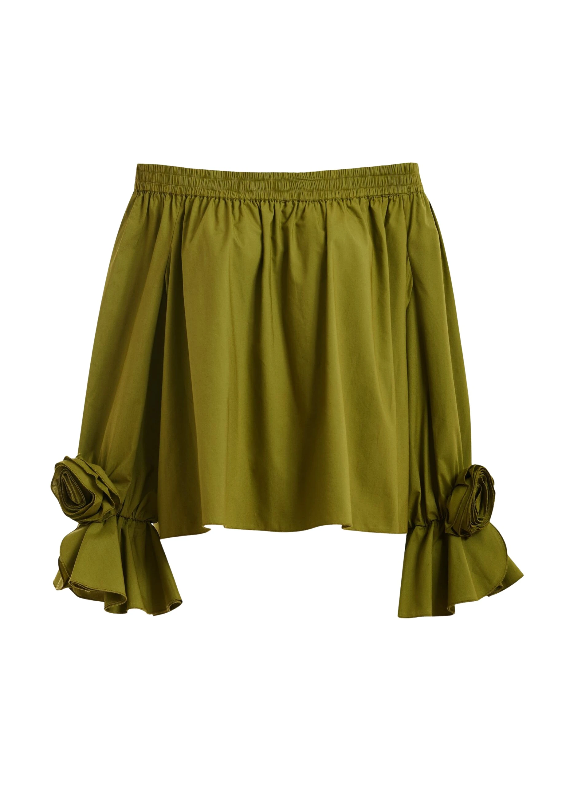 Essentiel-Antwerp-Green-strapless-cotton-top-with-rosette-details-scaled25280_nobg Essentiel Antwerp Green strapless cotton top with rosette details