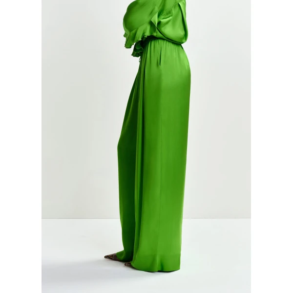 Essentiel Antwerp Green wide-leg pants, view 5