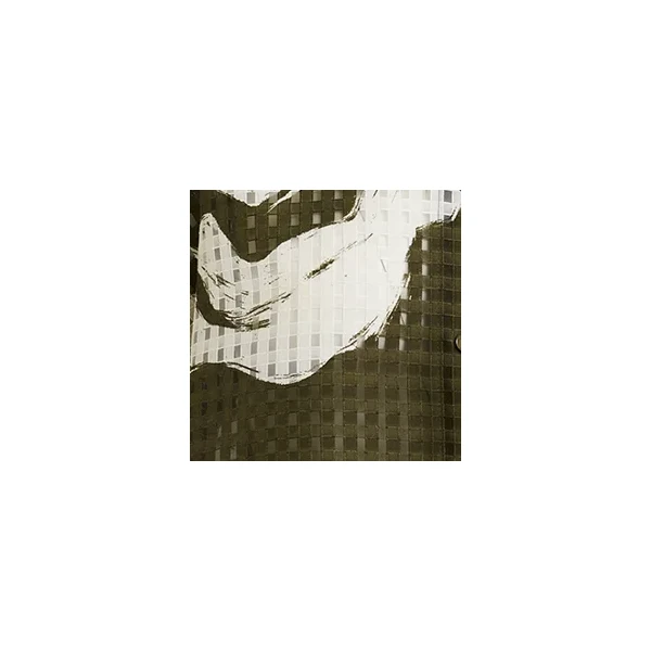 Essentiel Antwerp Khaki and off-white oversized sheer printed shirt, view 2