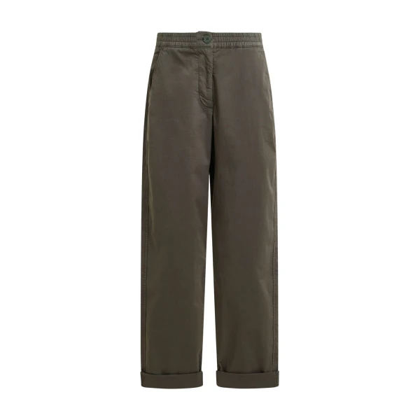 Essentiel Antwerp Khaki organic cotton-blend pants