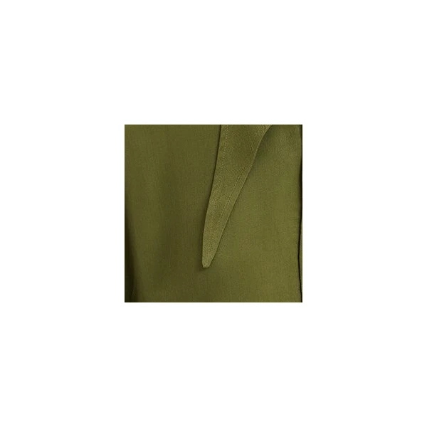 Essentiel Antwerp Khaki oversized tie-collar shirt, view 2